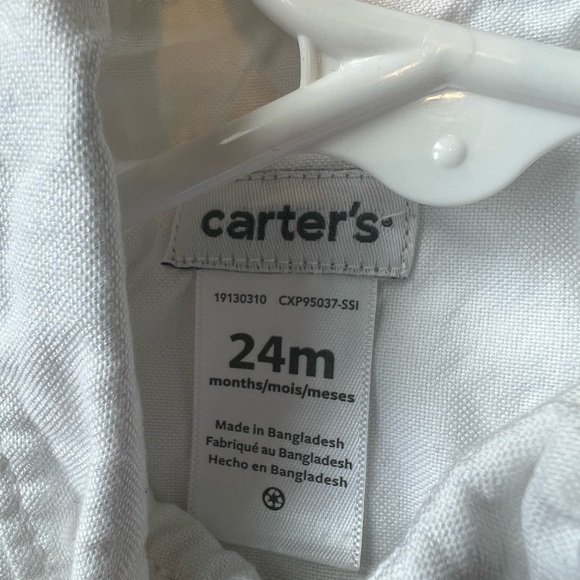 White button down long sleeve onesie - Picture 3 of 4